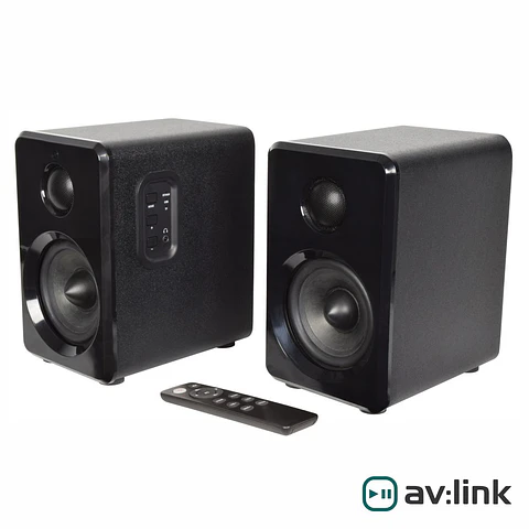 Conjunto 2 Colunas Ativa/Passiva 3.5" 30W Preto USB/BT/AUX