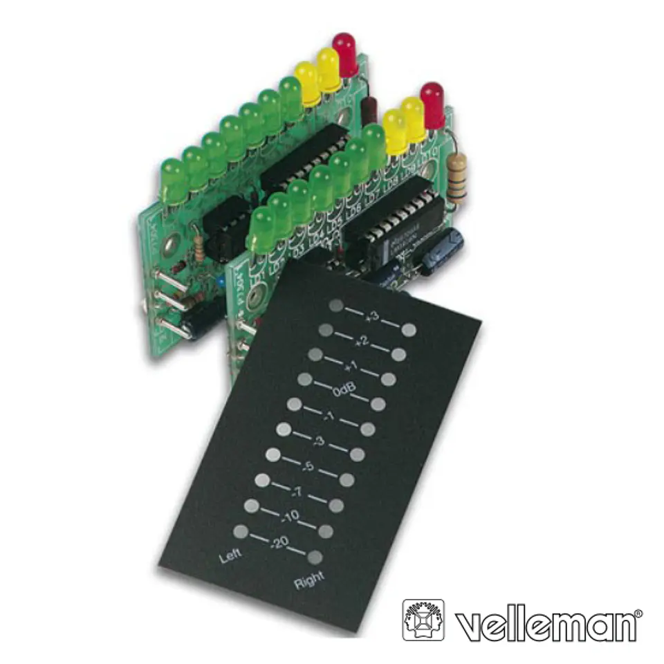 KIT MEDIDOR VU 2x10 LEDS STEREO VELLEMAN 1
