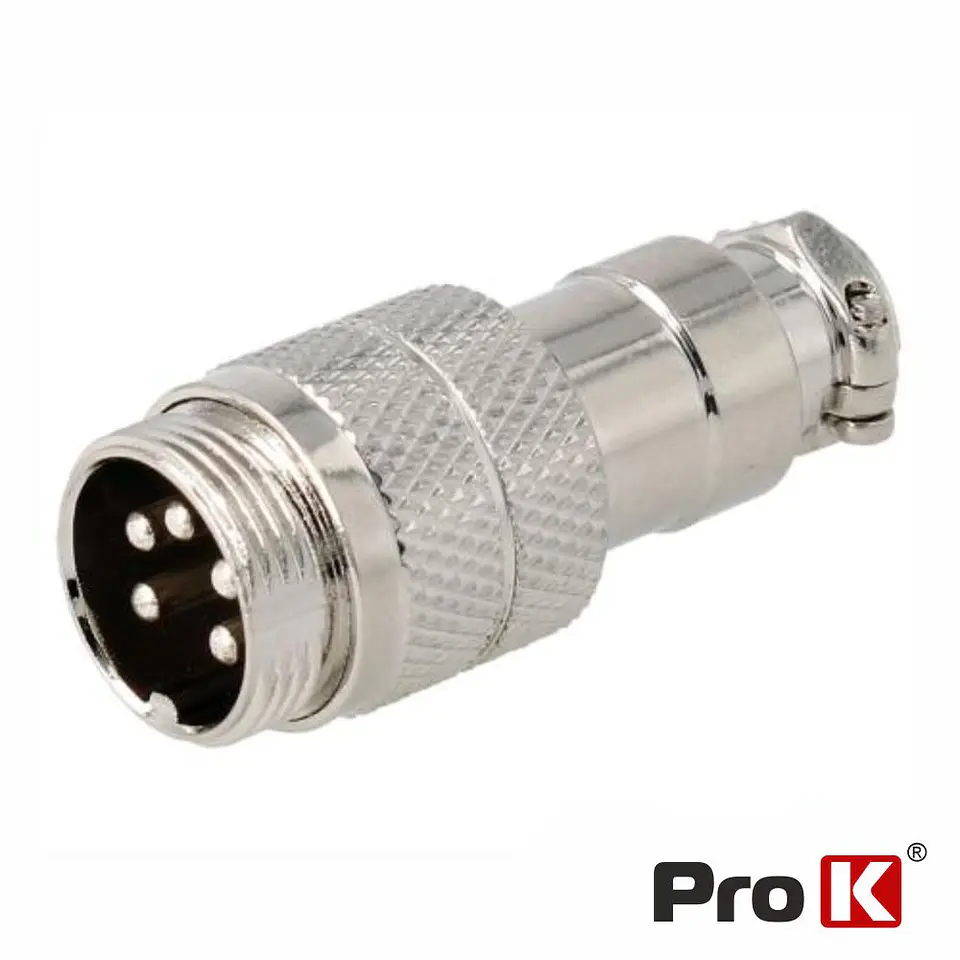 Ficha Microfone 5p Macho P/ Soldar PROK 1