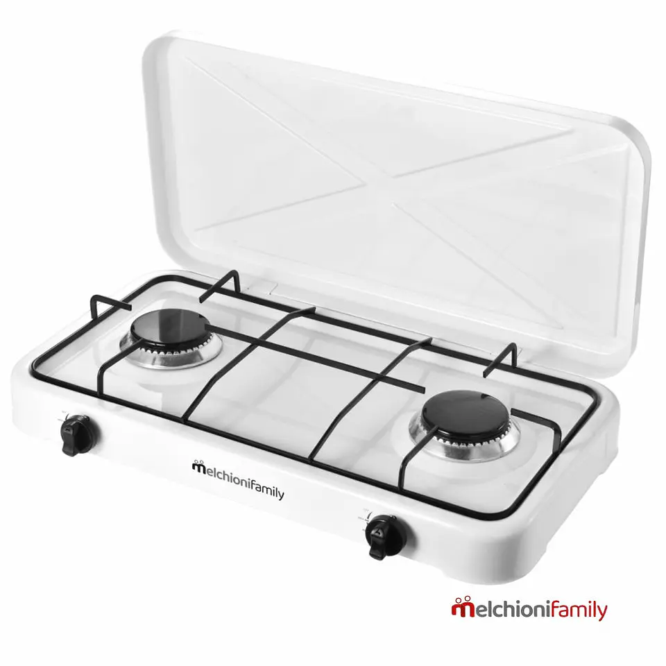 Fogão Gás Com 2 Queimadores Branco MelchioniFamily 1