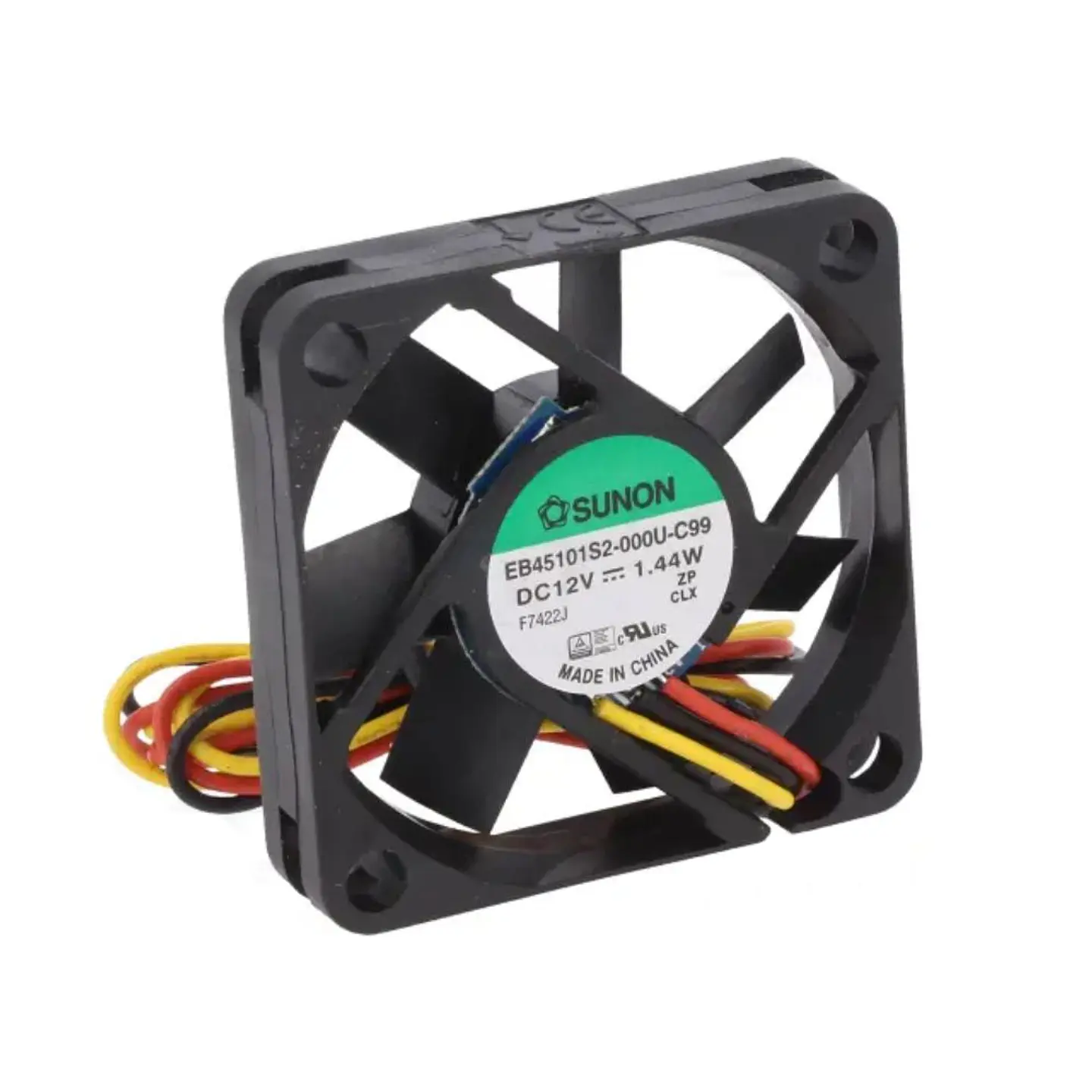 Ventoinha 12VDC 45x45x10mm 3 Fios EB45101S2-000U-C99 SUNON 1
