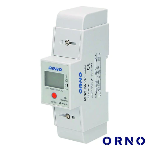 Contador De Energia 230V/80A 2 Módulos P/ Calha Din ORNO