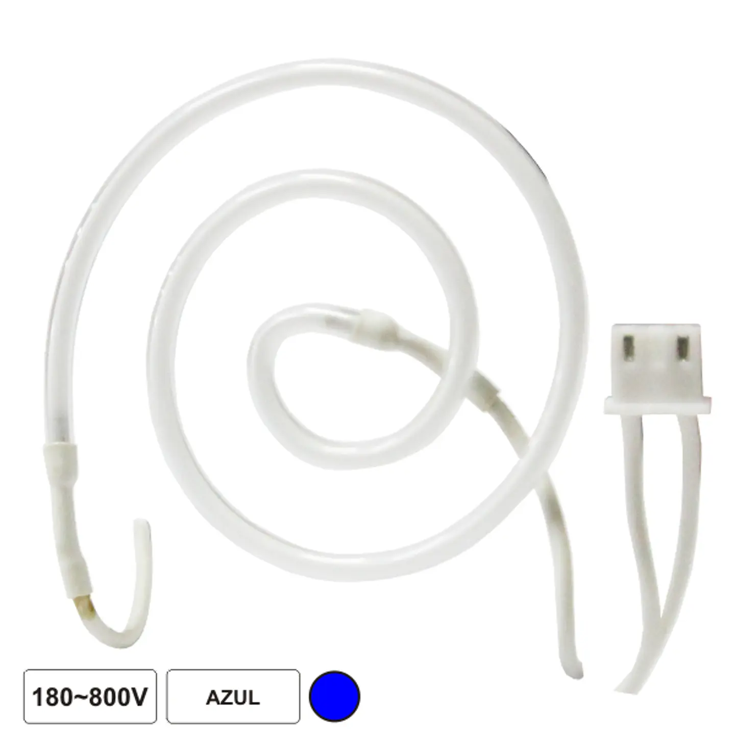 LÂMPADA TUBULAR 180-800V NÉON ESPIRAL AZUL 1
