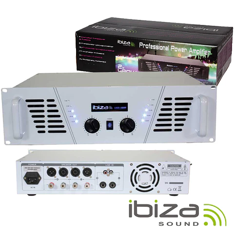 AMPLIFICADOR ÁUDIO 19" 2X800W BRANCO IBIZA