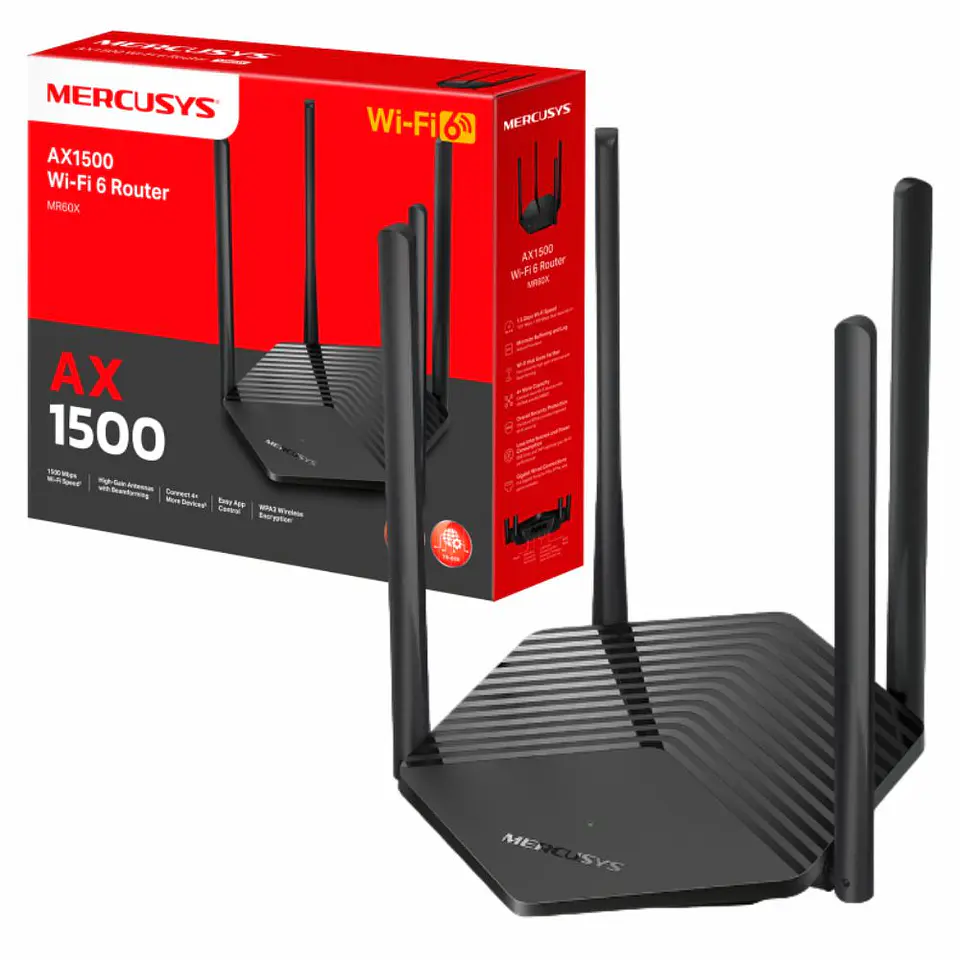 Router Wifi 6 Dual-Band 802.11ax 1501Mbps 3 Portas 1