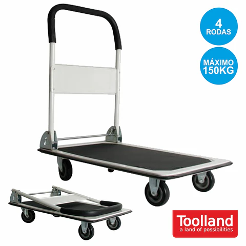 CARRINHO P/ TRANSPORTE C/ PLATAFORMA 150KG TOOLLAND