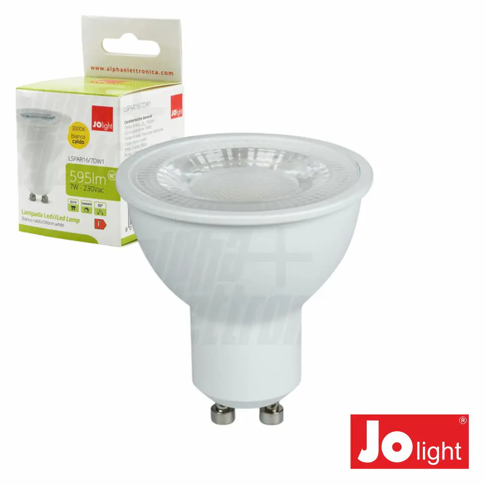 Lâmpada LED GU10 Dimável 7W 50º 230V 3000K 595lm JOLIGH 1