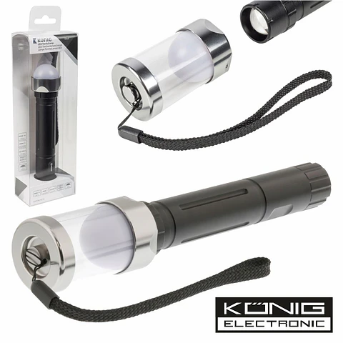 LANTERNA ALUMÍNIO C/ DIFUSOR 5W 220LM KONIG