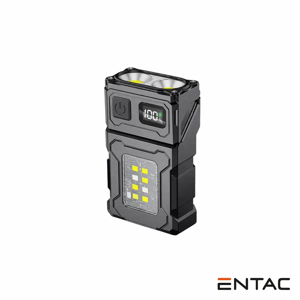 Lanterna Bolso LED Alumínio 5W+COB C/ USB-C 200lm ENTAC 1