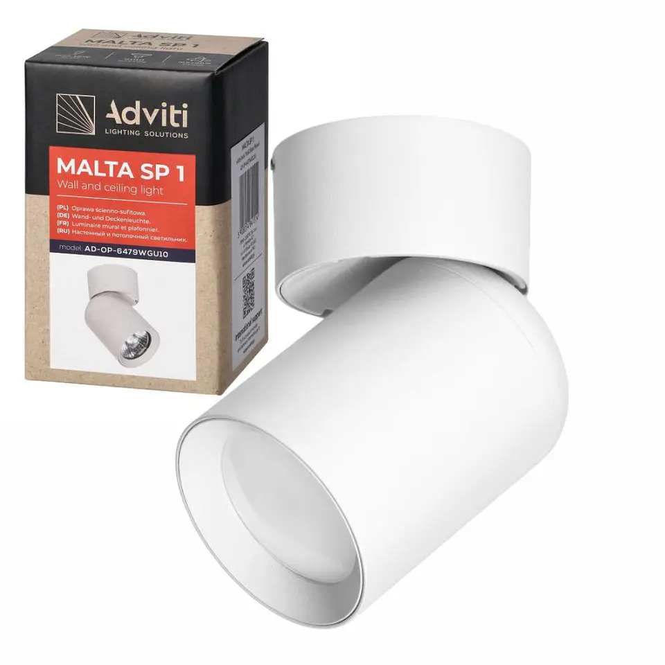 Candeeiro LED Teto/Parede IP20 Branco ADVITI 1
