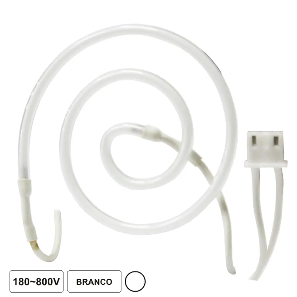 LÂMPADA TUBULAR 180-800V NÉON ESPIRAL BRANCO 1