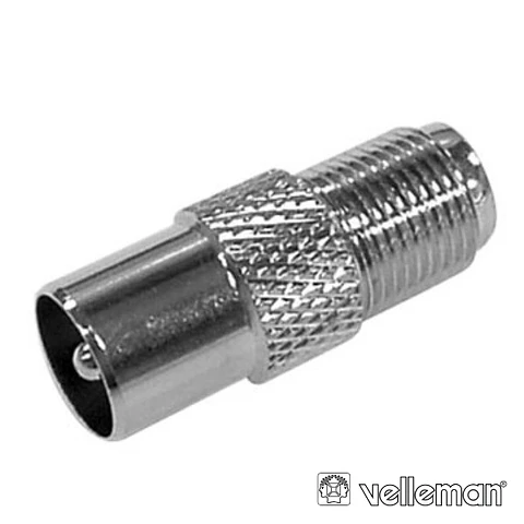 FICHA ADAPTADORA F FÊMEA / COAXIAL MACHO 9.5MM VELLEMAN