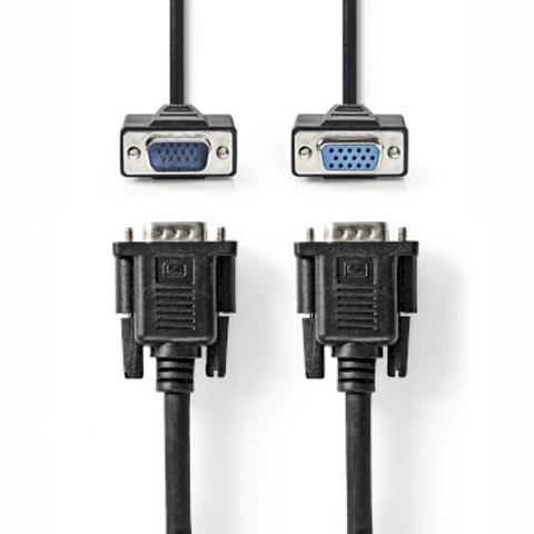Cabo VGA Macho / VGA Fêmea 2m Preto NEDIS