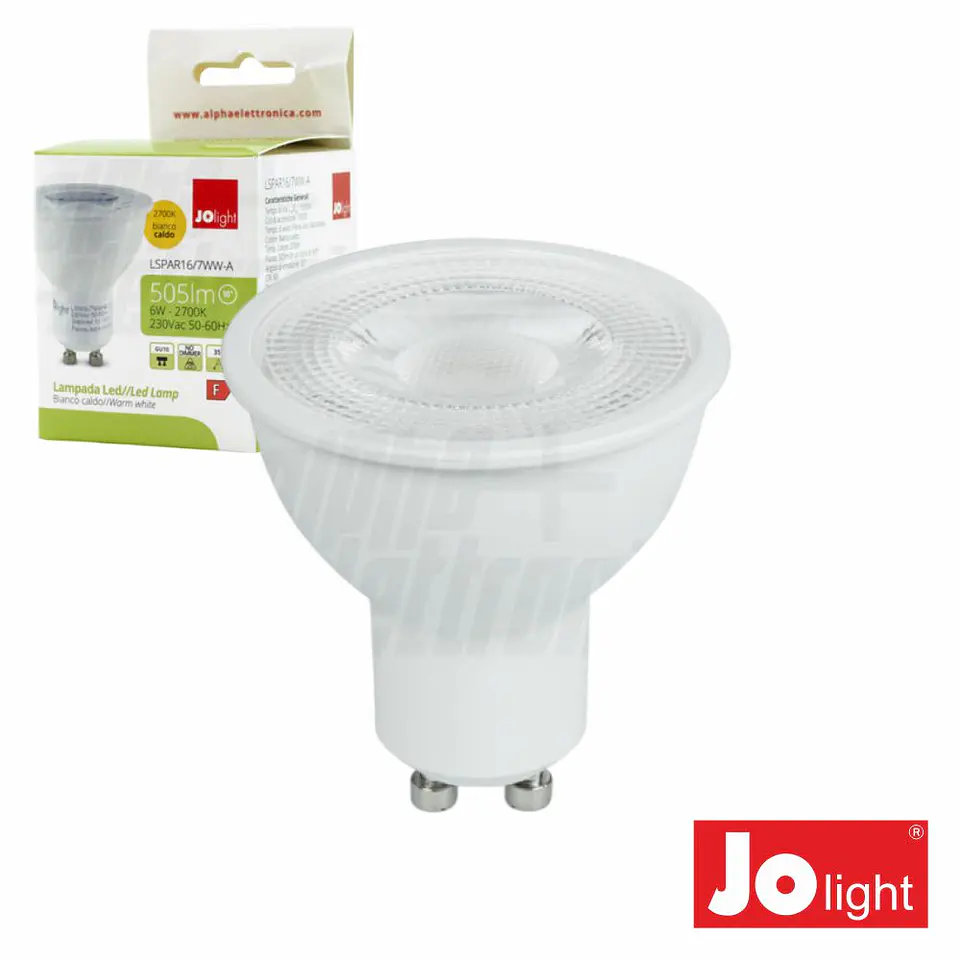 Lâmpada LED GU10 6W 35º 230V 2700K 505lm JOLIGH 1
