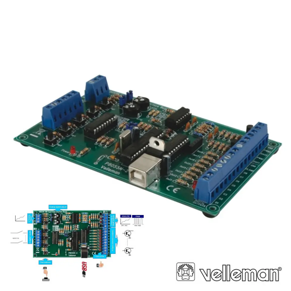 KIT PLACA DE INTERFACE USB P/ TESTES VELLEMAN 1
