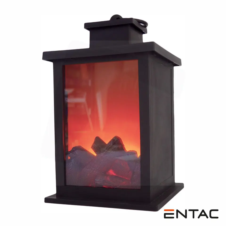 Lareira Decorativa LED a pilhas 28cm ENTAC 1