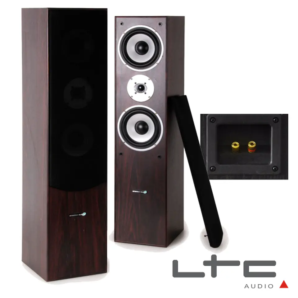 CONJUNTO 2 COLUNAS 3 VIAS HIFI BASS REFLEX 500W LTC 1