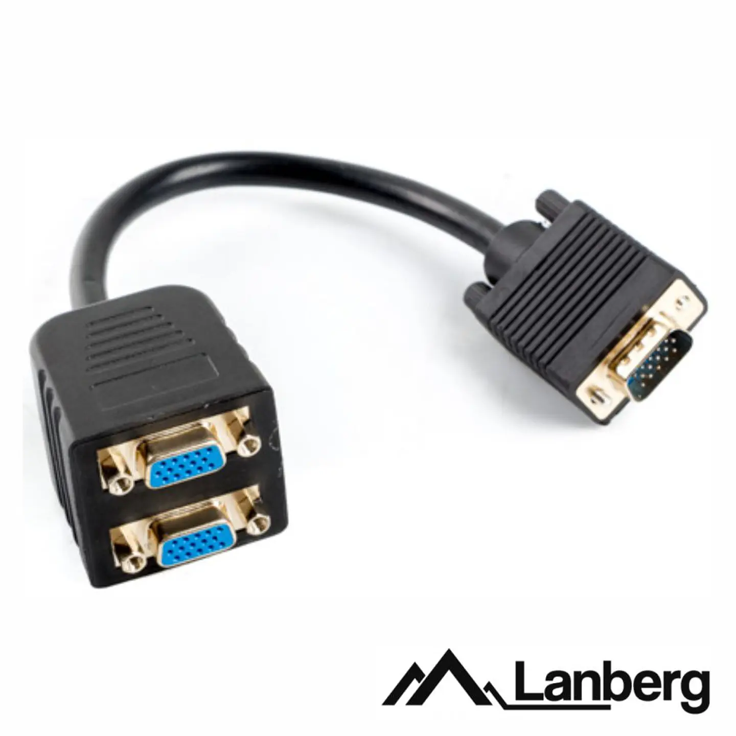 Adaptador Profissional VGA M/F/F Dourado LANBERG 1