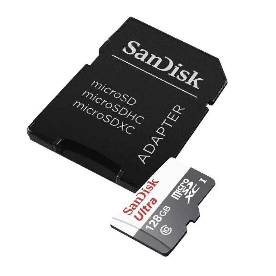 Cartão Memória Micro SDXC 128GB UHS-I Adaptador SANDISK 1