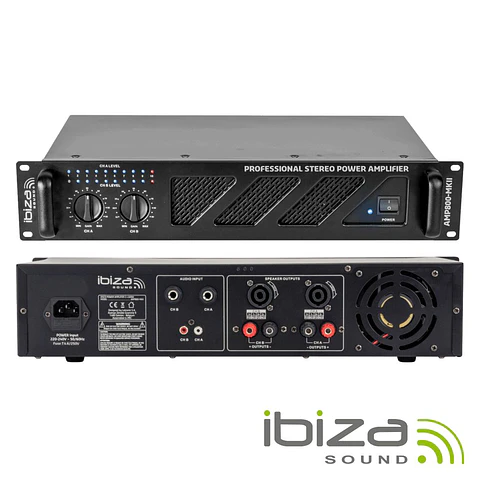 AMPLIFICADOR ÁUDIO 19" 2X600W IBIZA