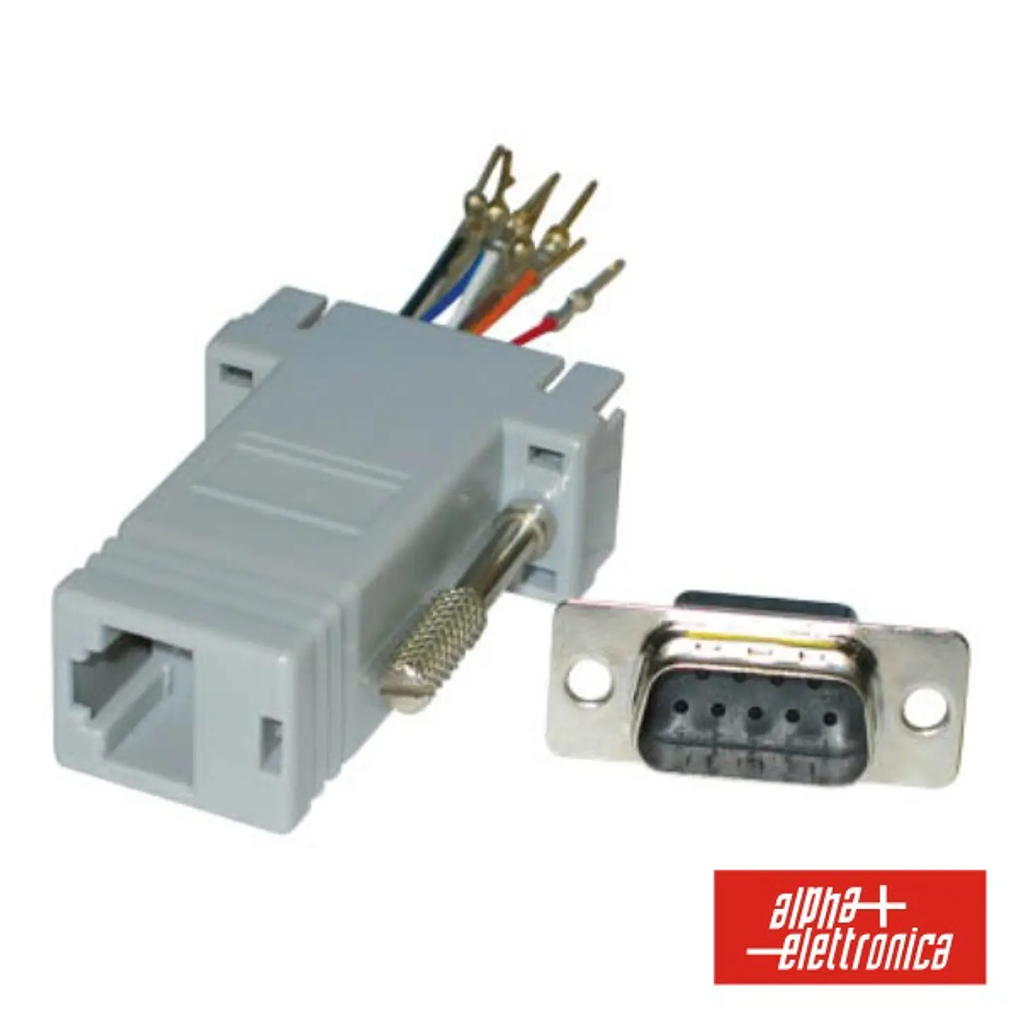 FICHA ADAPTADORA RJ45  / D 9P MACHO 1