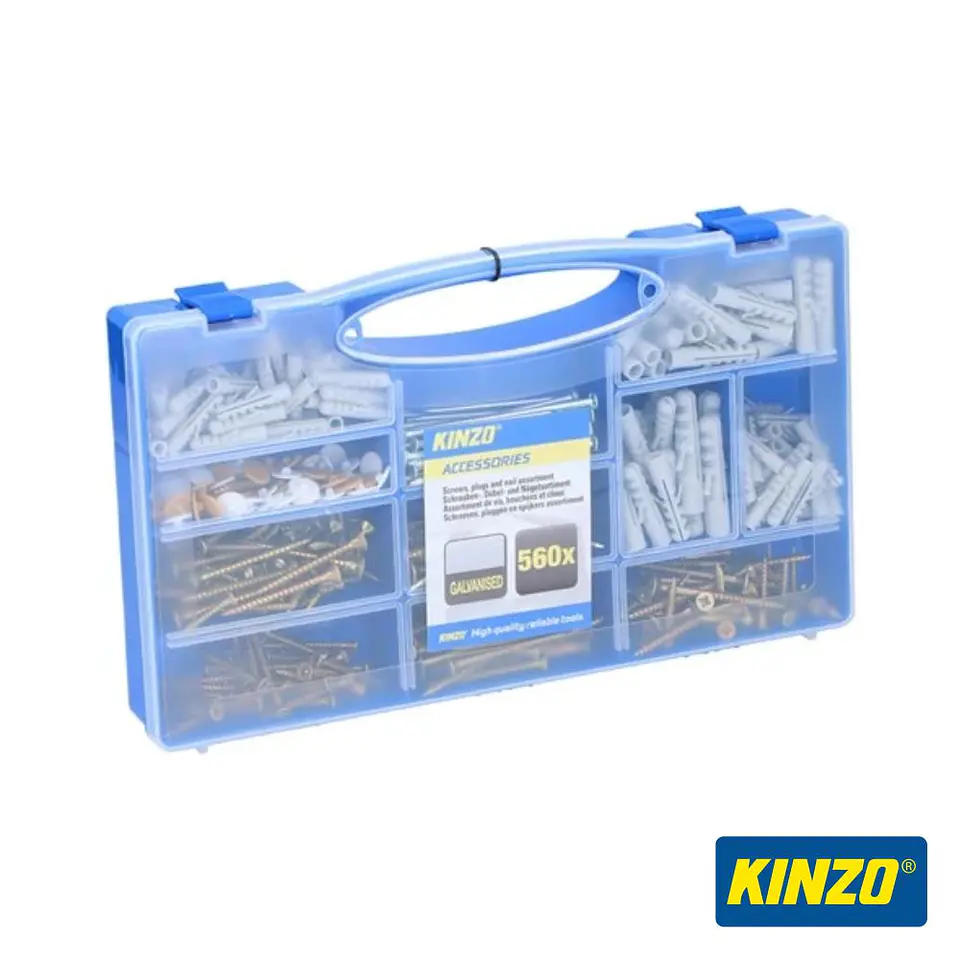 Conjunto De Buchas e Parafusos 560Pcs. KINZO 1