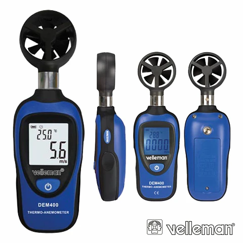 MINI TERMÓMETRO ANEMÓMETRO DIGITAL VELLEMAN