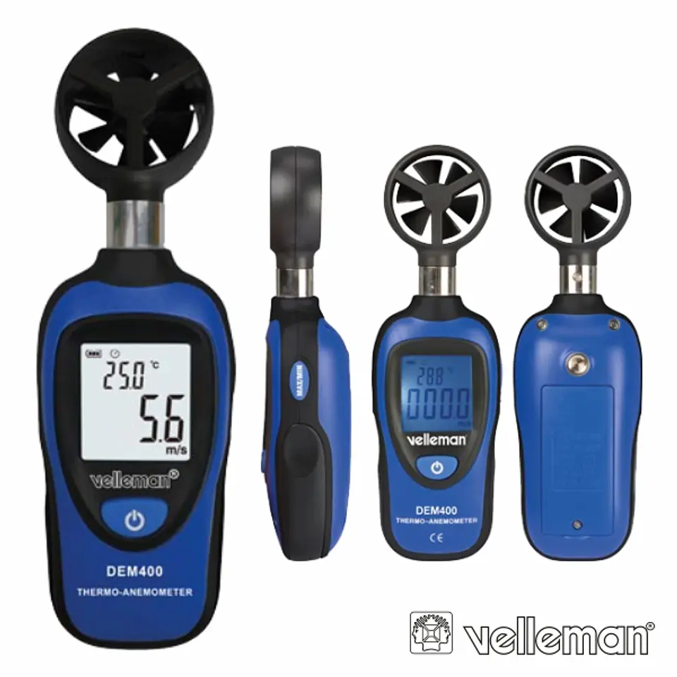 MINI TERMÓMETRO ANEMÓMETRO DIGITAL VELLEMAN 1