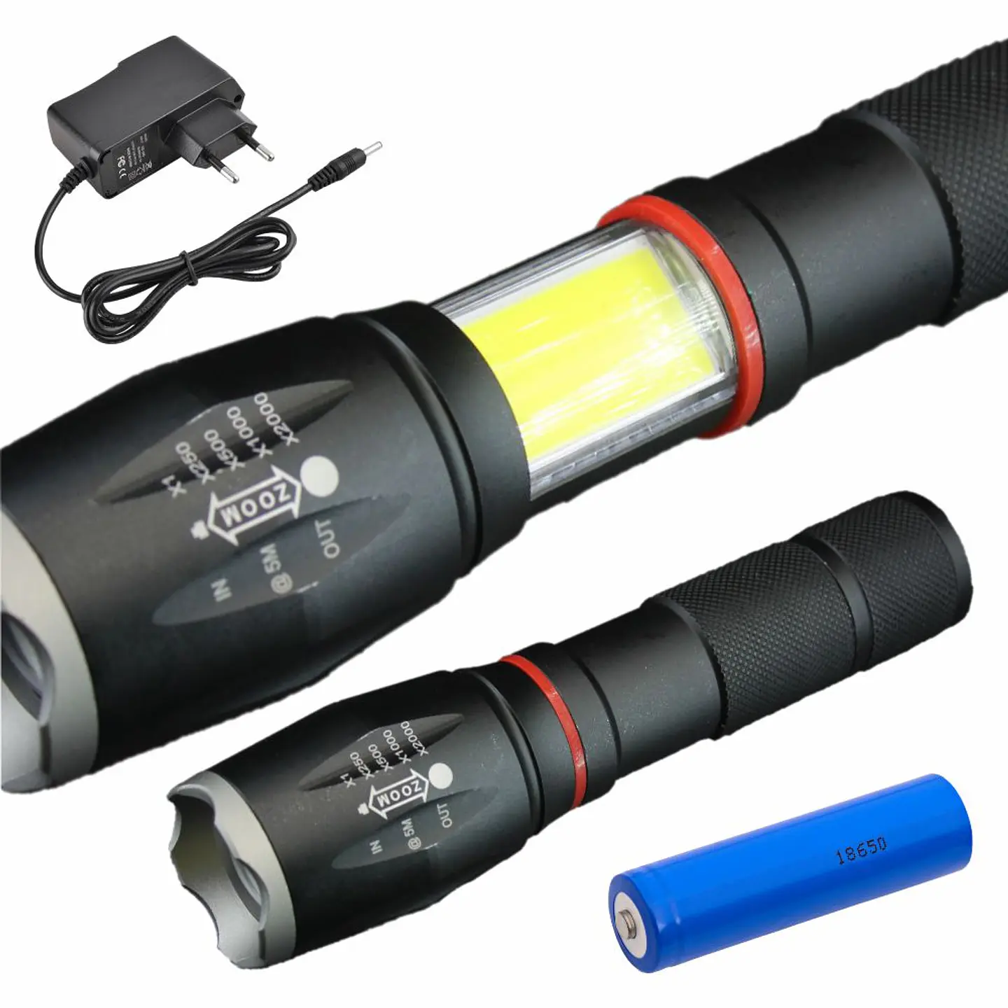 LANTERNA C/ 1 LED XPE 10W 5 NÍVEIS LUZ ZOOM 800LM WELL 1
