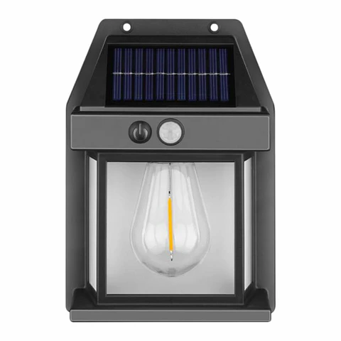 Aplique LED Solar 1W C/ Sensor Movimento PIR 3000K
