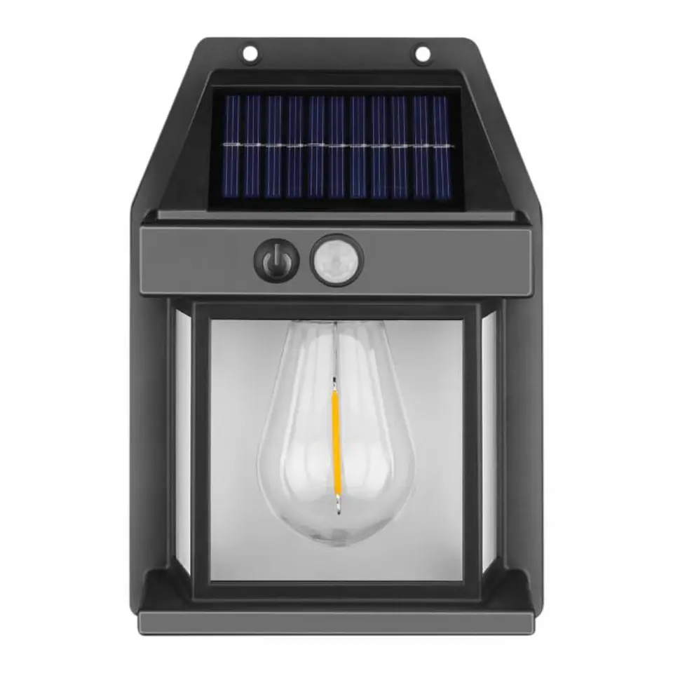 Aplique LED Solar 1W C/ Sensor Movimento PIR 3000K 1