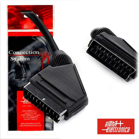 CABO SCART MACHO/MACHO 21P 1.5M POLYBAG