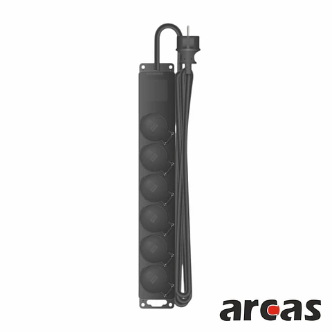 Extensão Elétrica 6x Schuko IP44 2m ARCAS