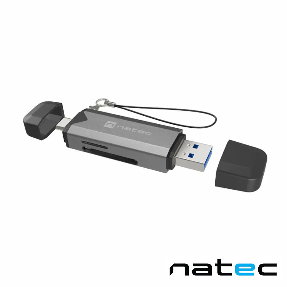 Leitor de Cartões SD / MicroSD USB 3.0 / USB-C NATEC 1