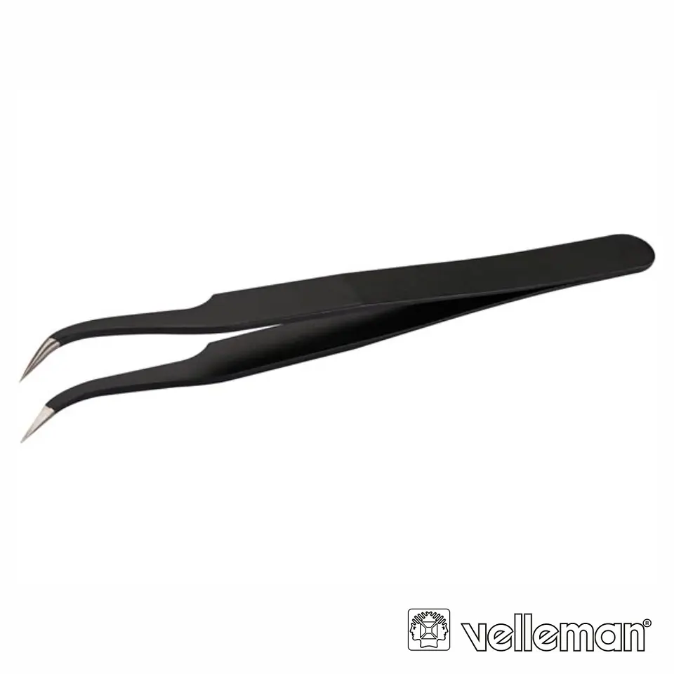 PINÇA C/ PONTAS CURVAS ANTI-ESTATICAS VELLEMAN 1
