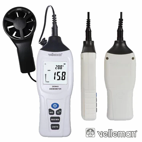 MINI TERMÓMETRO ANEMÓMETRO DIGITAL VELLEMAN