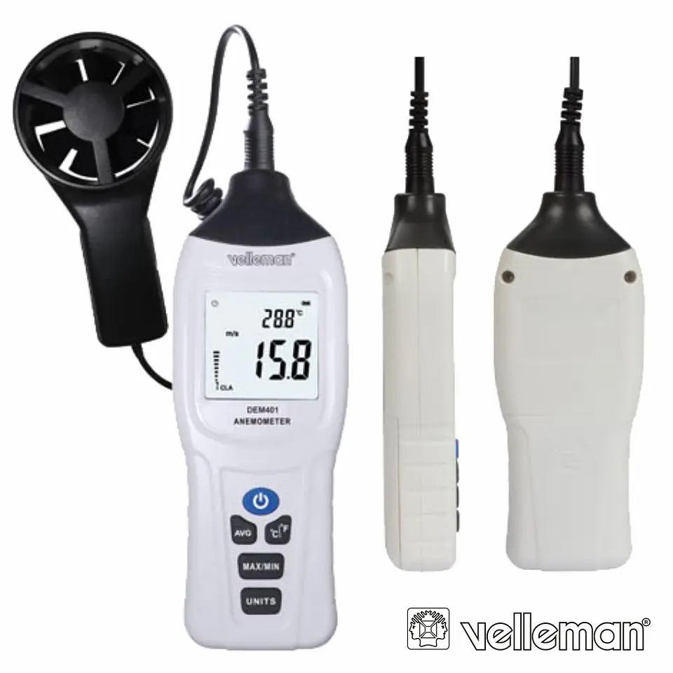 MINI TERMÓMETRO ANEMÓMETRO DIGITAL VELLEMAN 1