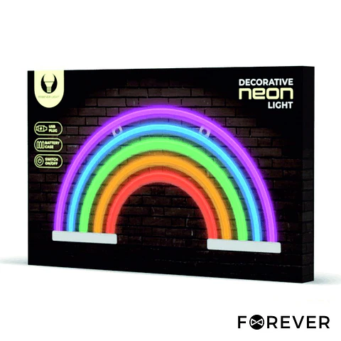 Luz LED Neon Em Forma de Arco-Íris