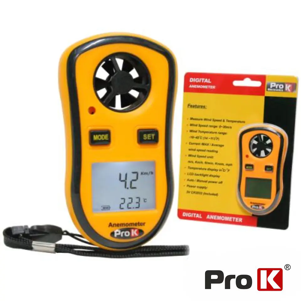 ANEMÓMETRO E TERMÓMETRO DIGITAL PROK 1