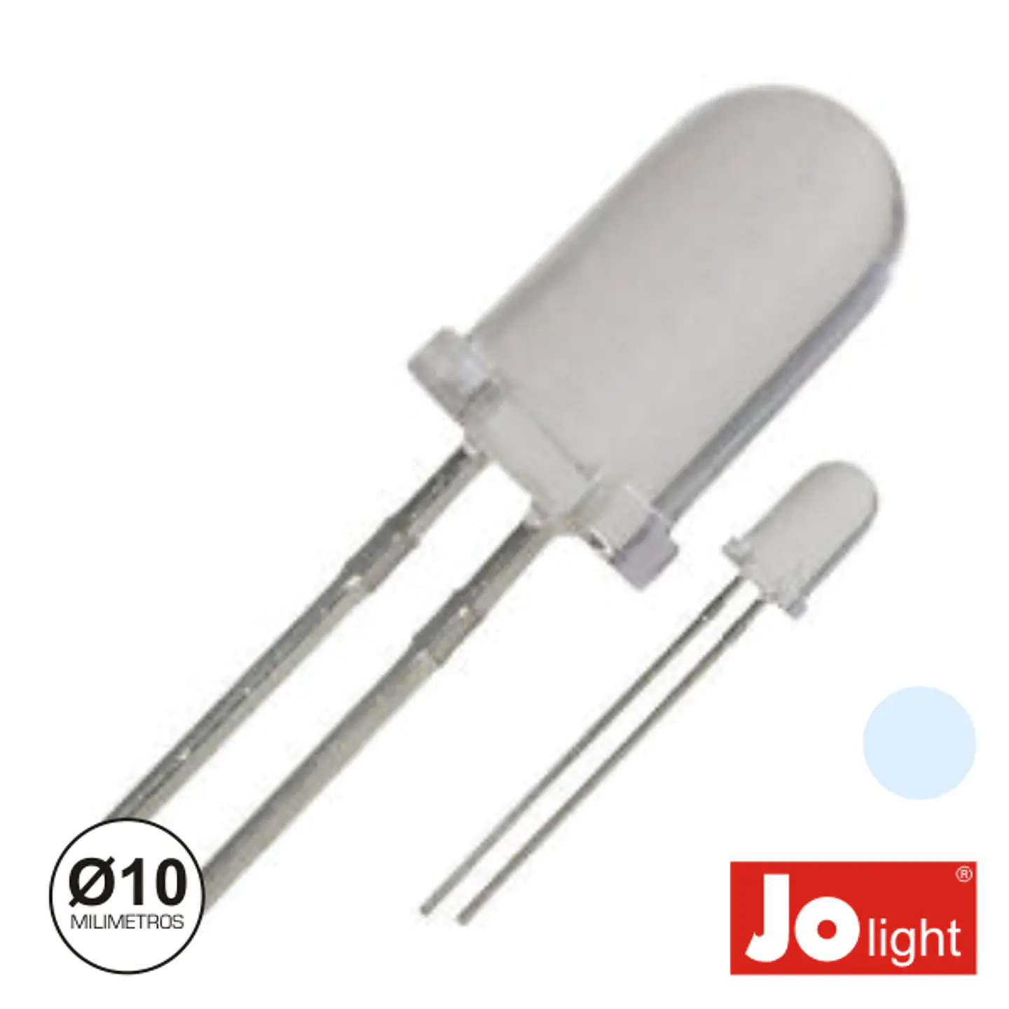 LED 10MM ALTO BRILHO BRANCO FRIO JPLIGHT 1
