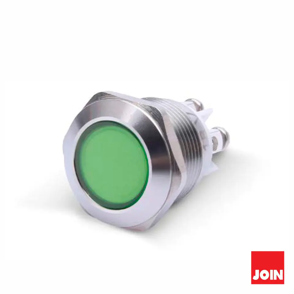 Luz Piloto Redondo De Painel 22mm 24V Vermelho/Verde JOIN 1