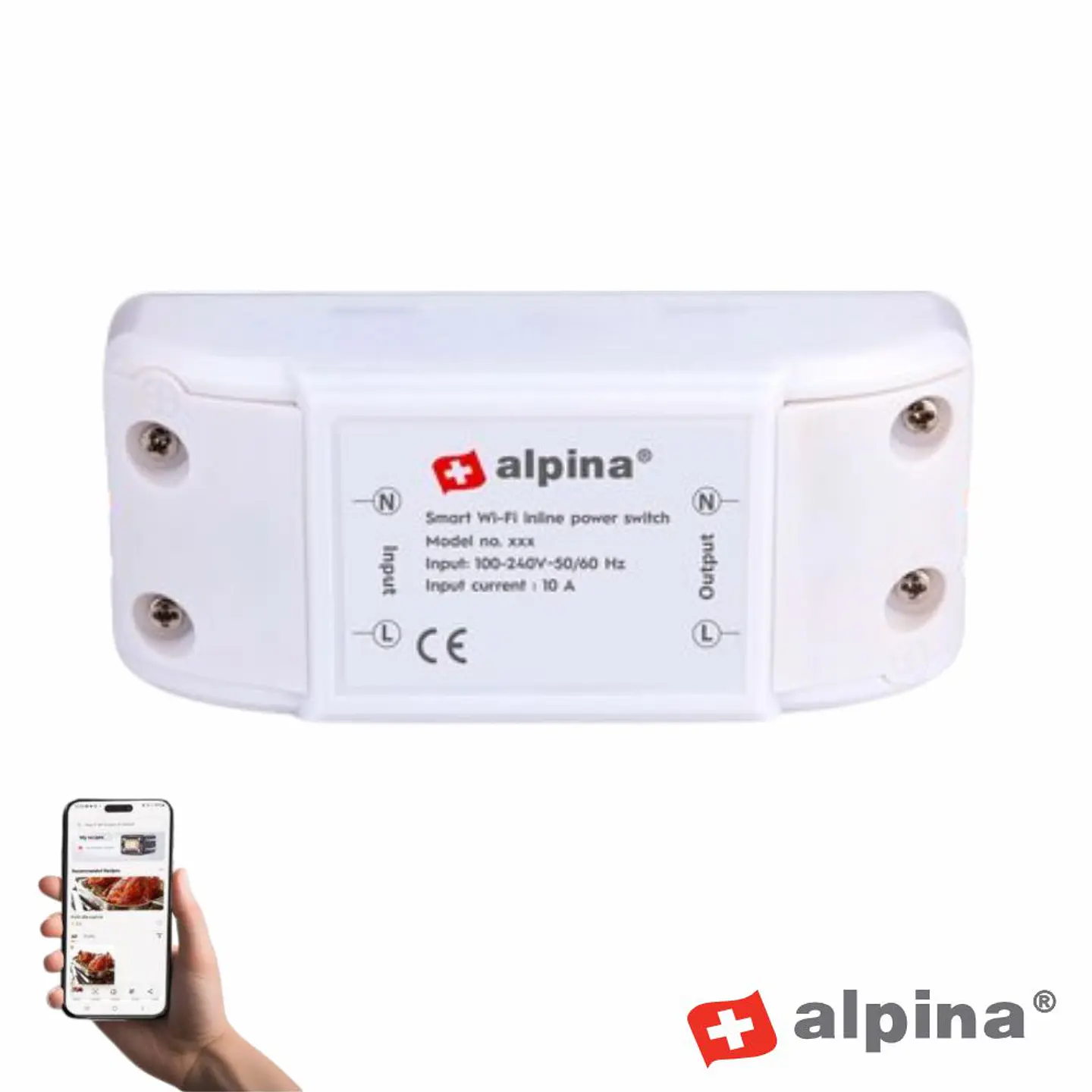 Módulo Automação Interruptor WiFi 1 Canal 2500W Tuya ALPINA 1