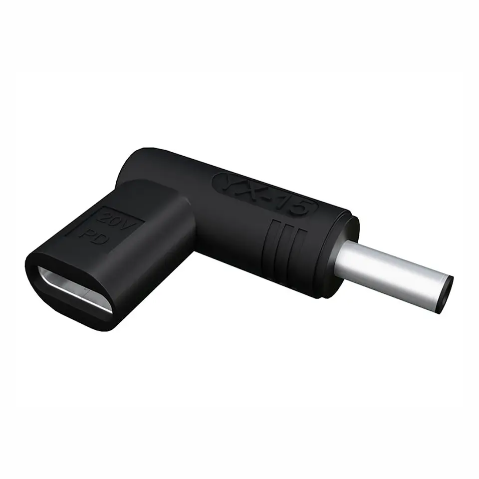 Ficha Adaptadora USB-C Fêmea / Ficha DC 1.35x4.0mm Macho 1