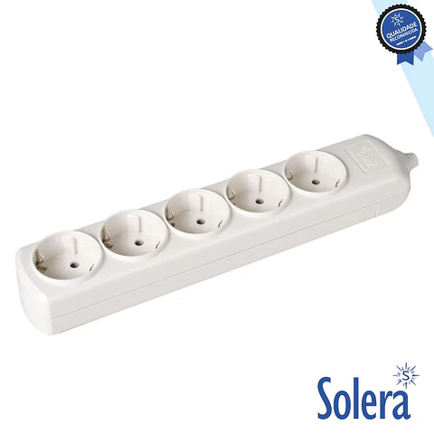 TOMADA ELÉTRICA C/ 5 SAÍDAS SCHUKO SOLERA