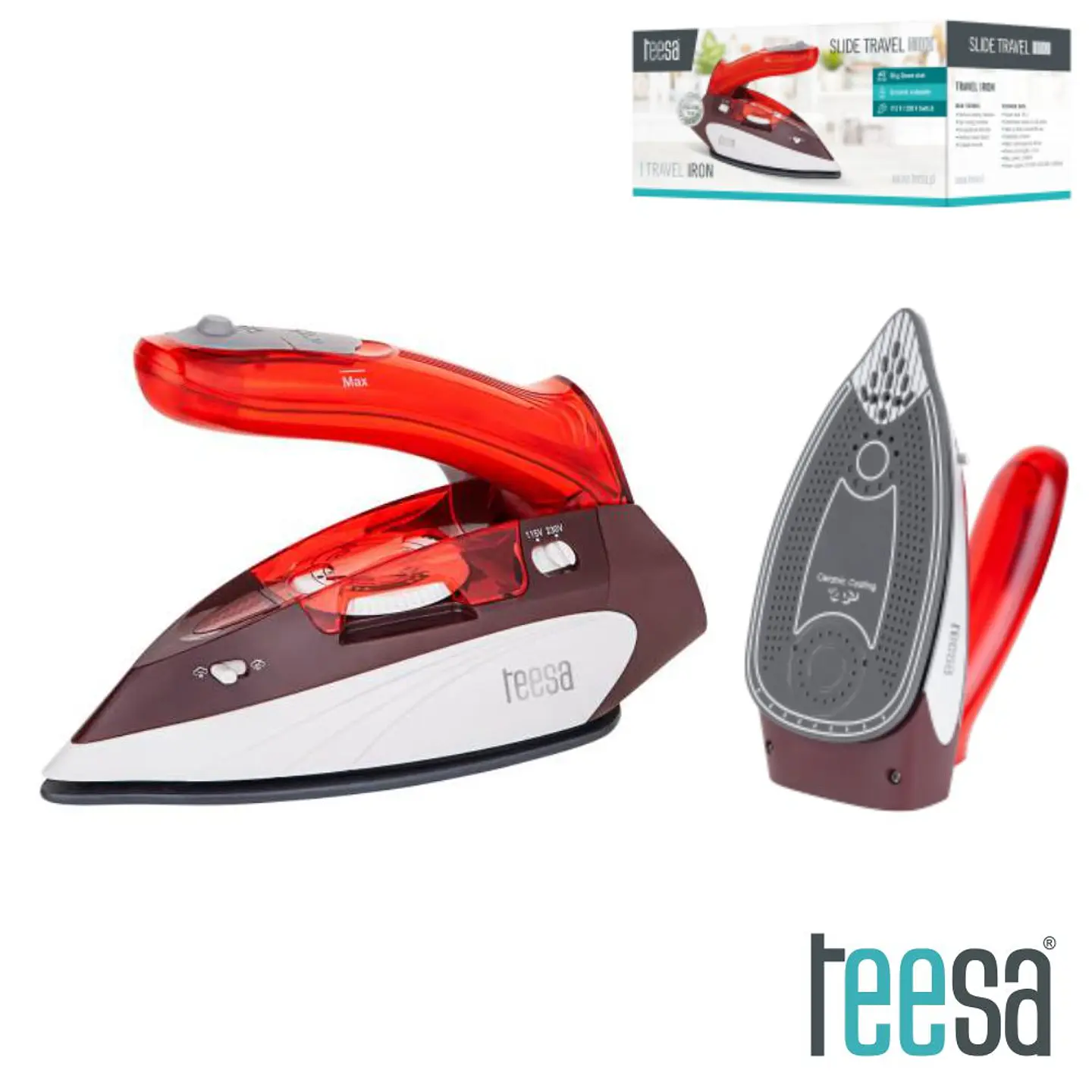 Ferro de Engomar a Vapor 1100W SLIVE TRAVEL TEESA 1
