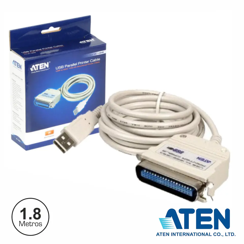 CABO ADAPTADOR USB / PORTA PARALELA CENTRONIC 1.8M ATEN 1