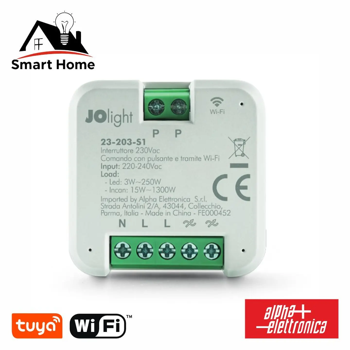 Módulo Automação Interruptor WiFi 1 Canal Tuya ALPHA 1