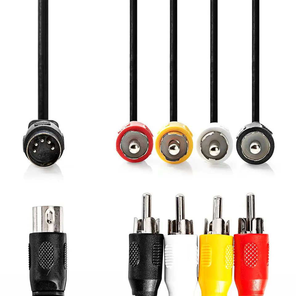 Cabo Din 5P Macho / 4Rca Macho 1m 1