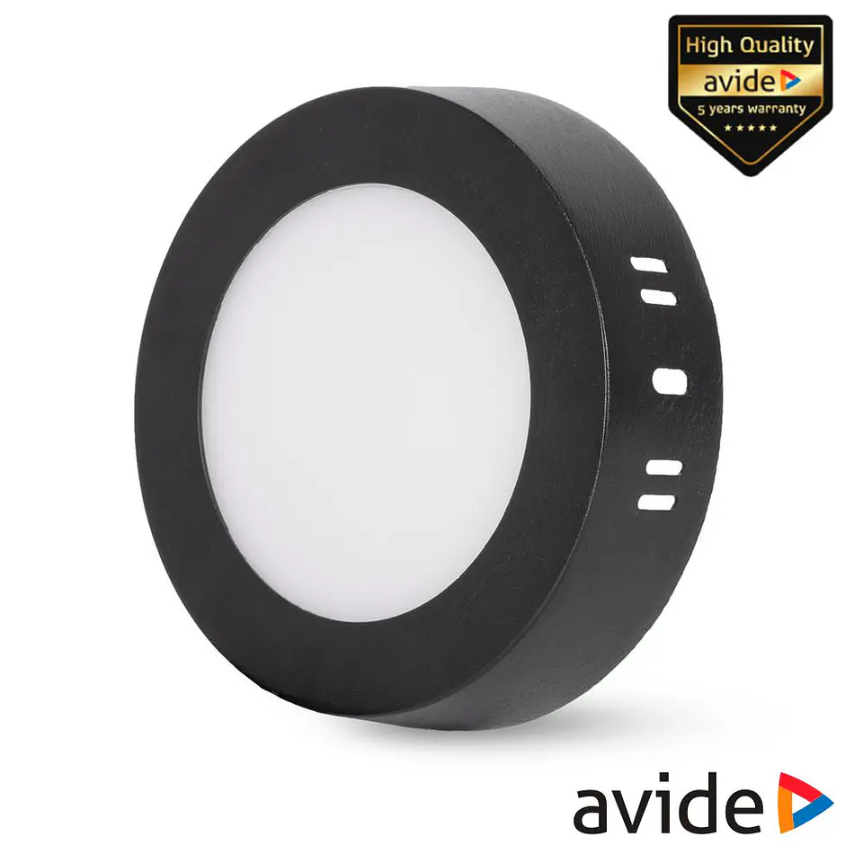 Painel LEDs Redondo Superfície CCT 6W 132mm 420lm AVIDE 1