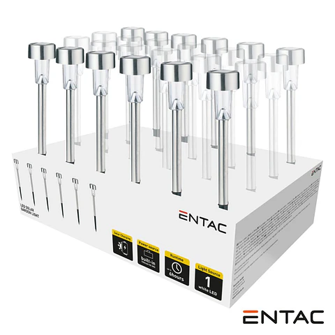 Expositor 24 Candeeiros Solar LED ENTAC